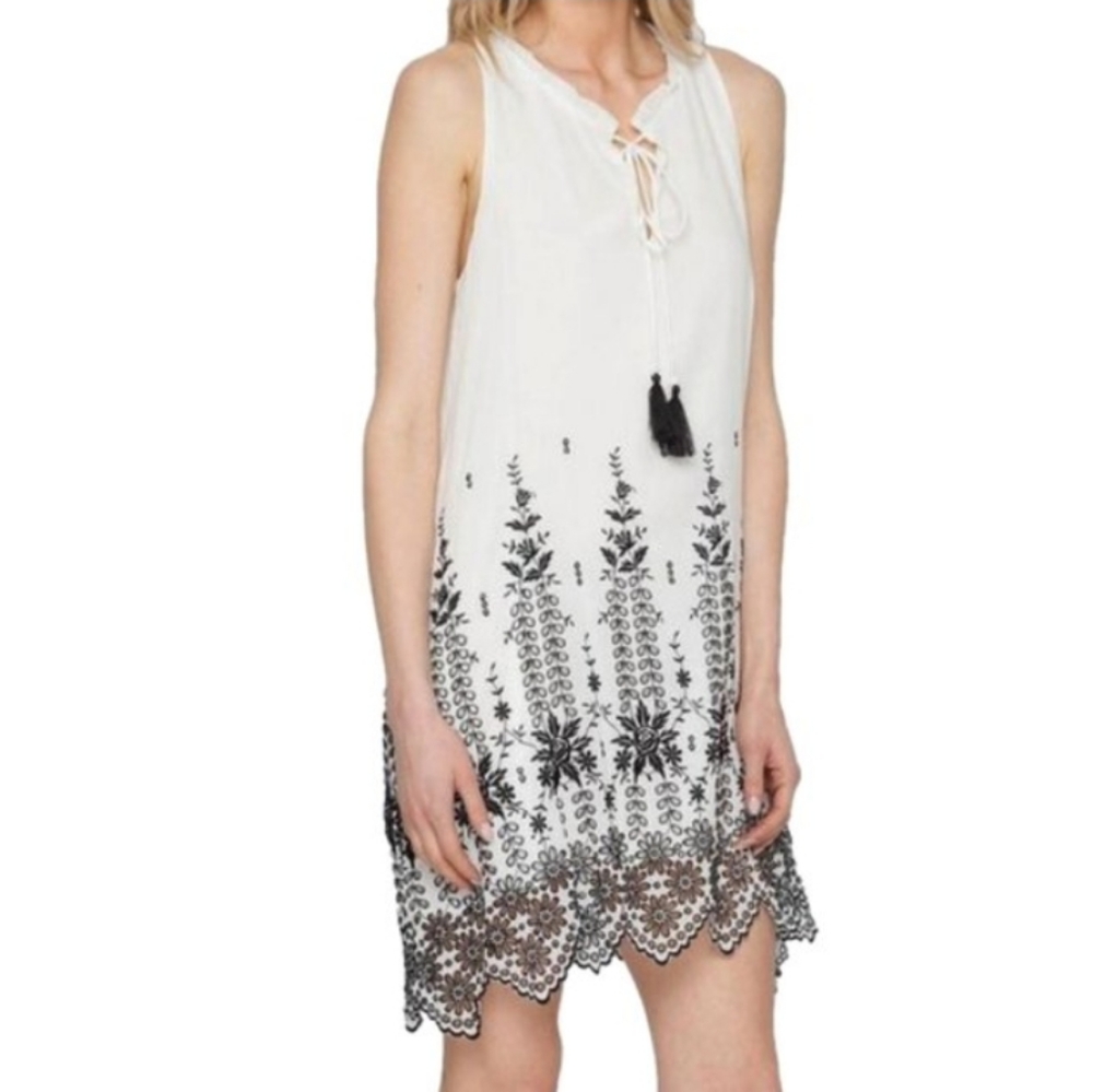 Johnny Was Hollyhock Tassle Shift Dress